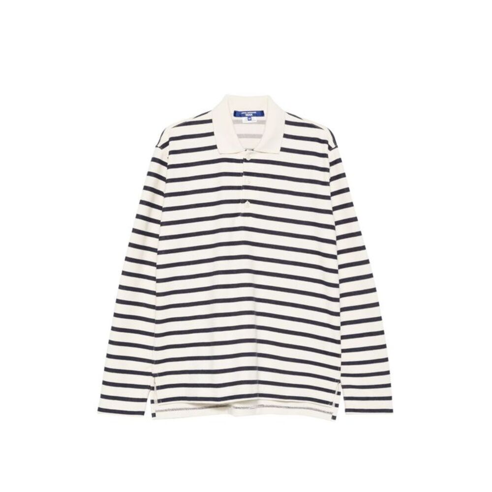Junya Watanabe Men Striped Cotton Polo Shirt